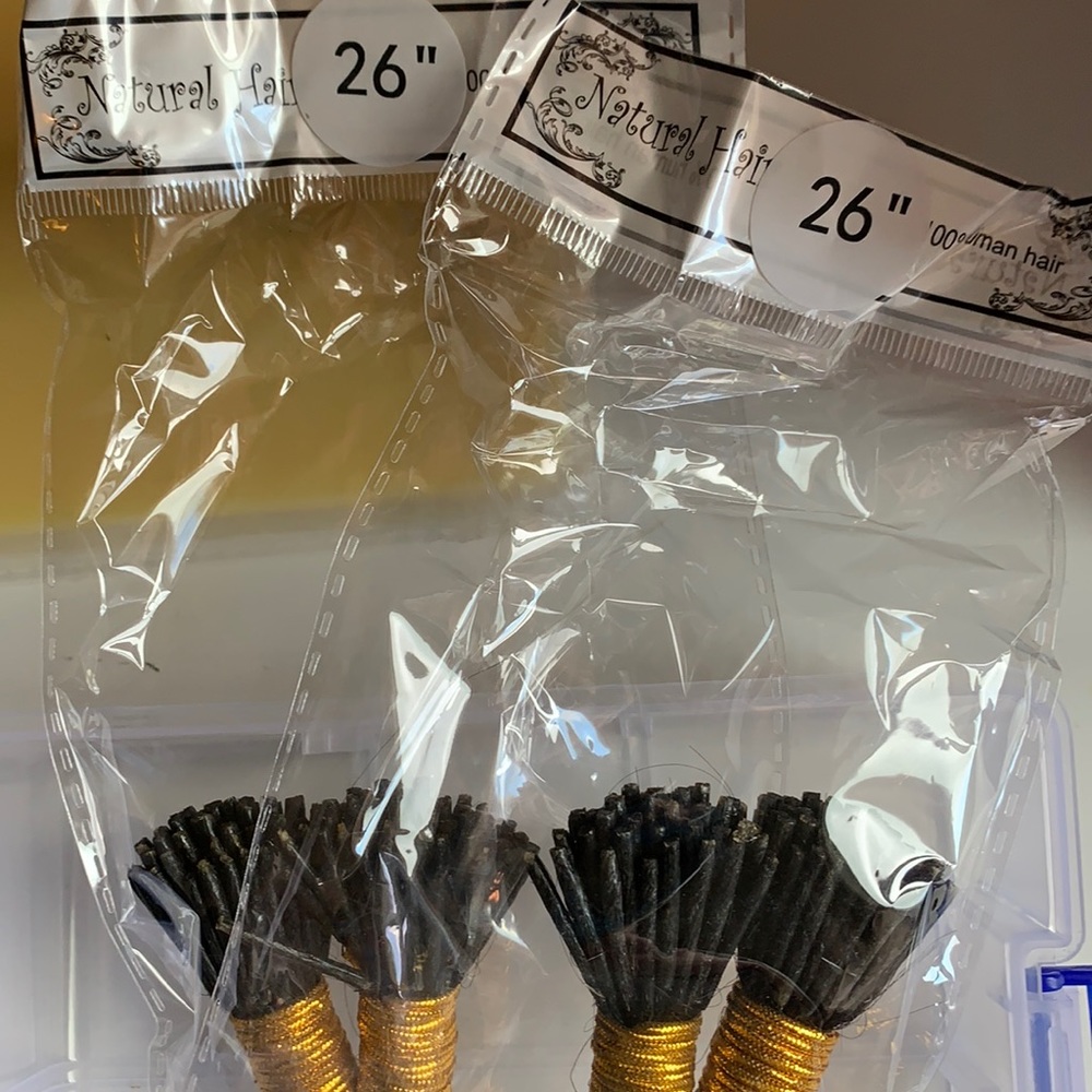 26in strait human hair extensions👩🏻 i-tips